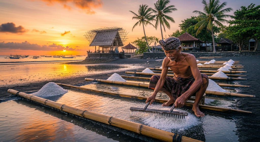 Traditional Balinese salt making heritage in Amed