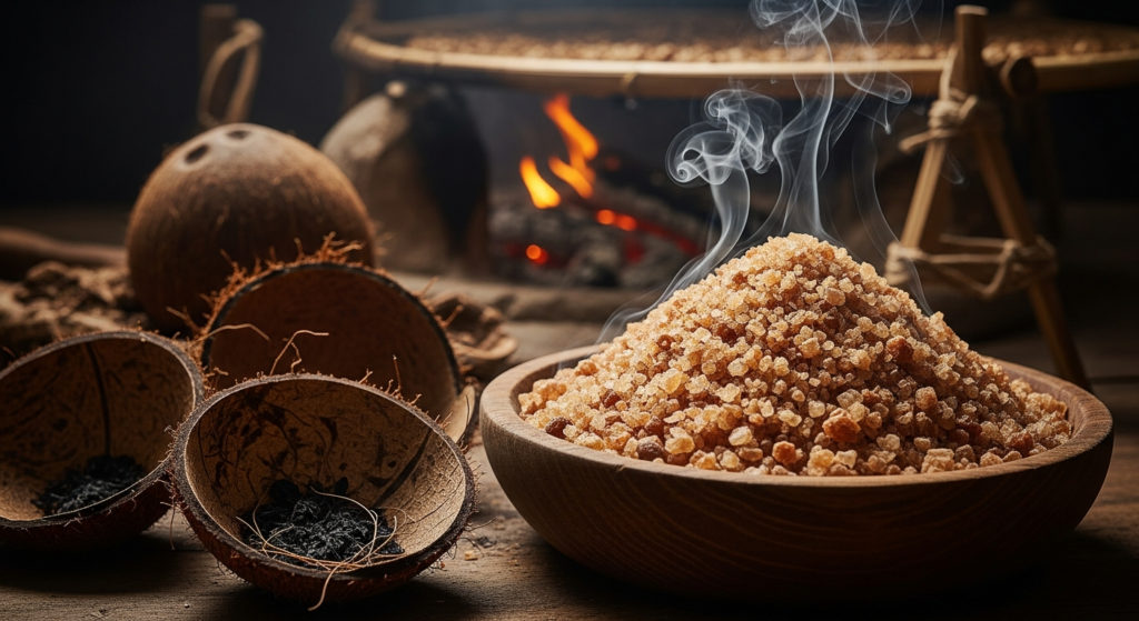 Bali Smoked Sea Salt - coconut shell smoked artisan salt